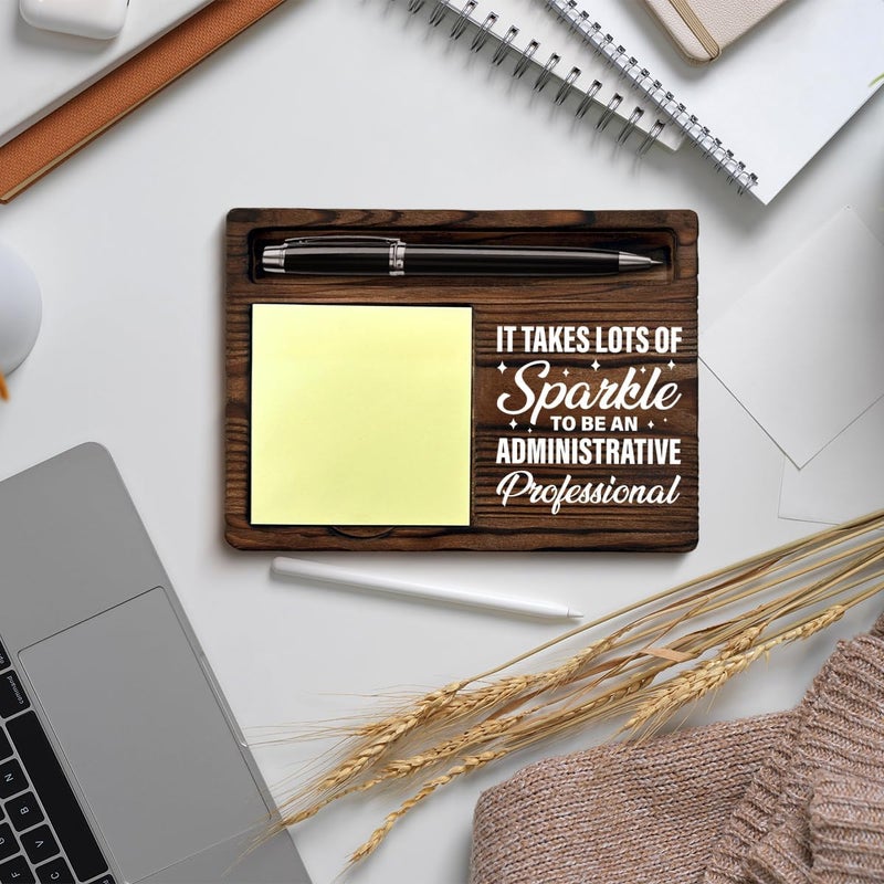 QODMGD Administrative Professional Gifts for Men Women, Gift for Secretary Admin Administrative Assistant Sticky Note Holder for Office Desk Decor - Image 5